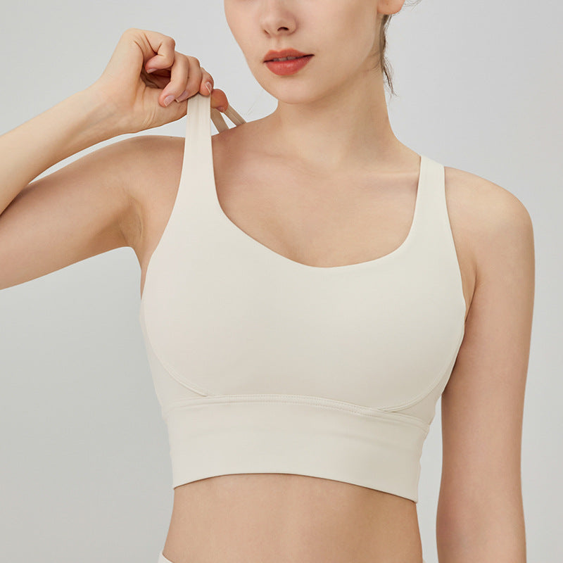 Soutien-gorge de sport sexy à dos croisé, embellissant et confortable, idéal pour la course, le yoga et les vêtements pour femmes.