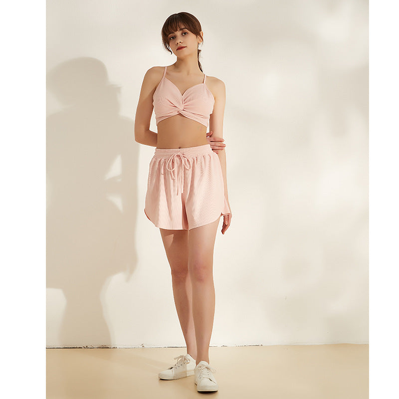 Summer Lulu Beauty Back Yoga Bra One-Piece Sports Underwear Women's Workout Beauty Back Underwear Bra