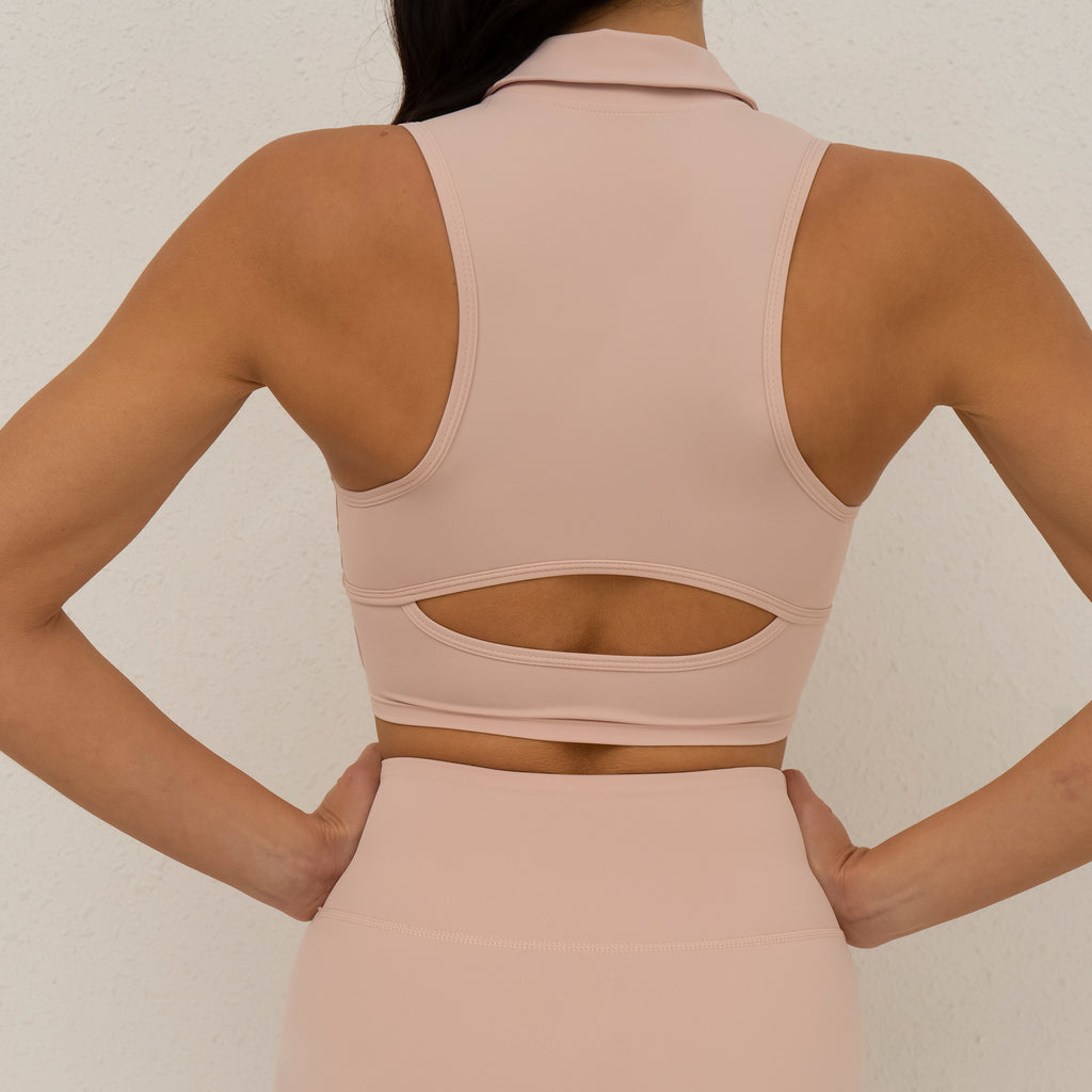 Breathable Tight Nude Feel Trousers Suit Sleeveless High Elastic Tight Yoga Suit Suit Sports Running Fitness Clothes