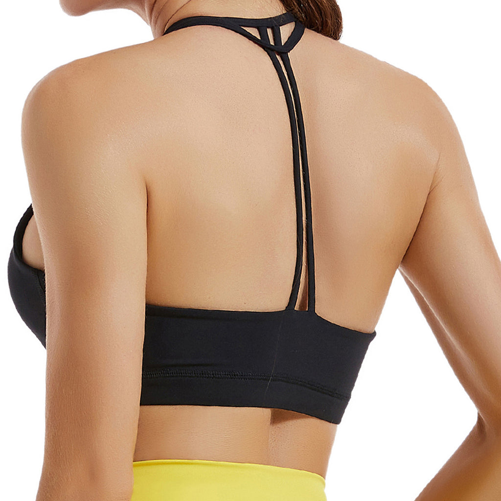 Sous-vêtements de sport pour femmes, soutien-gorge push-up antichoc pour le fitness, la course et le yoga, effet seconde peau. Veste de yoga.