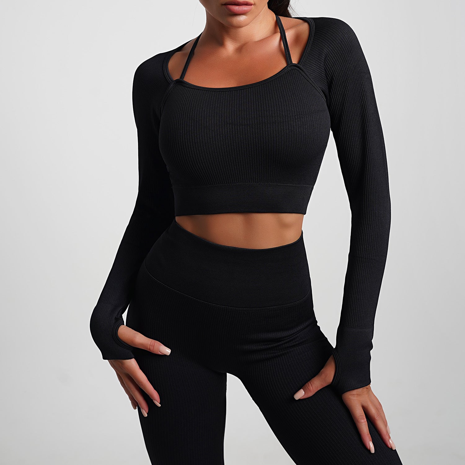 Black Long Sleeve with Chest Pad