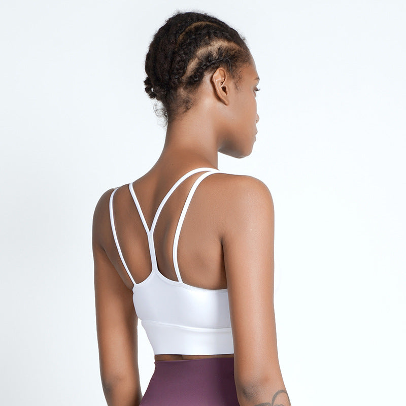 Sports Underwear for Women Spring Summer High Strength Beauty Back Fitness Vest Shaping Push up Yoga Bra Can Be Worn outside