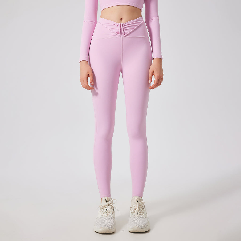 High Waist Peach Hip Lifting Nude Feel Yoga Pants Women Seamless Sport Quick Drying Tights Outer Wear Running Fitness Pants