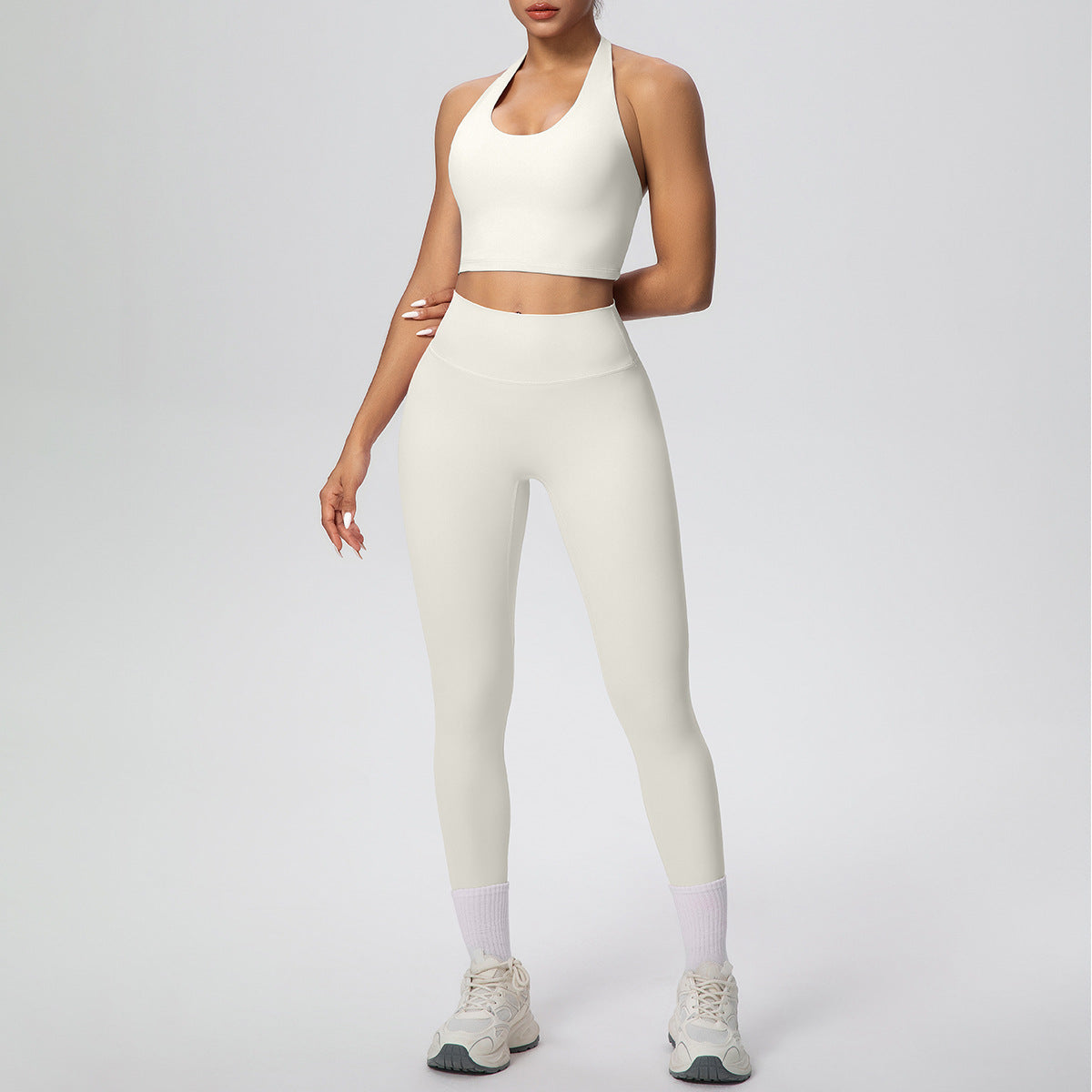 7125 Halter Bra 7100 Pants Suit-Light Ivory