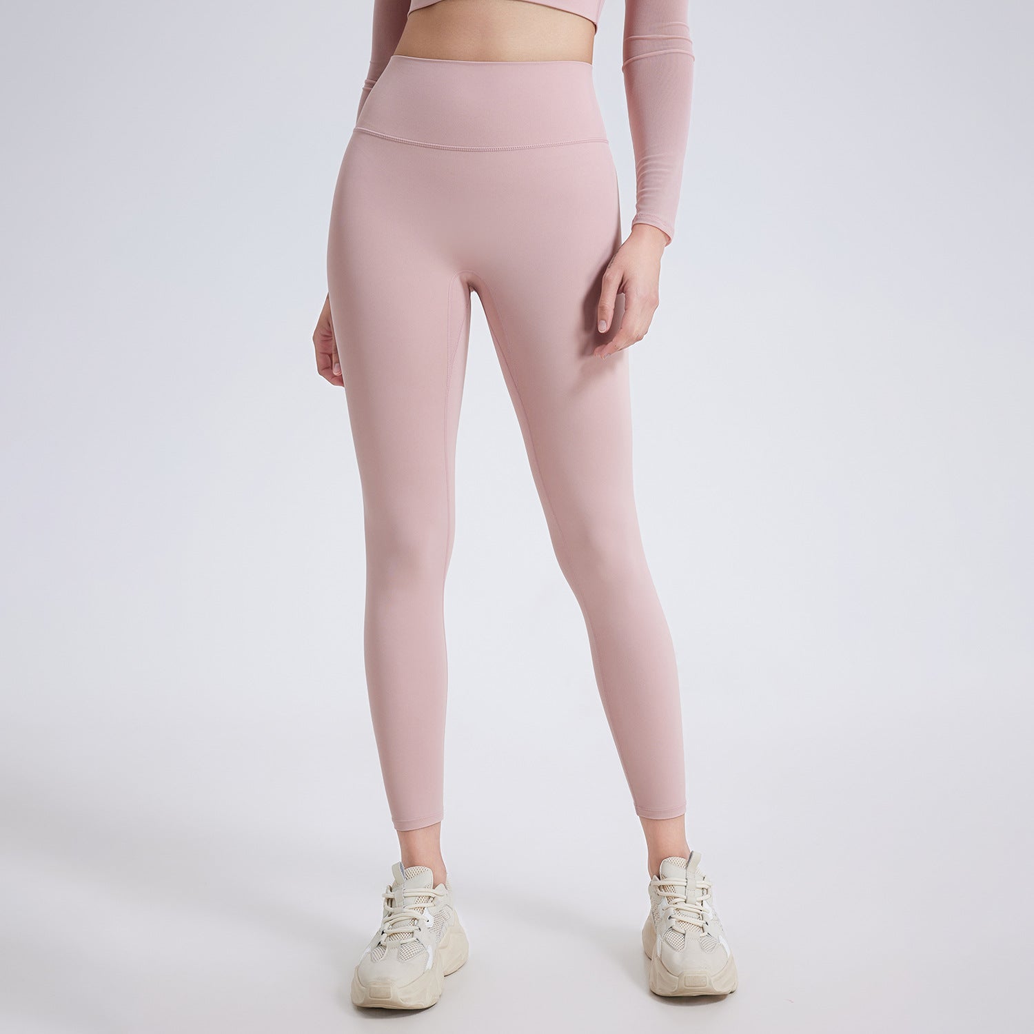 High Waist Peach Hip Lifting Nude Feel Yoga Pants Women Seamless Sport Quick Drying Tights Outer Wear Running Fitness Pants