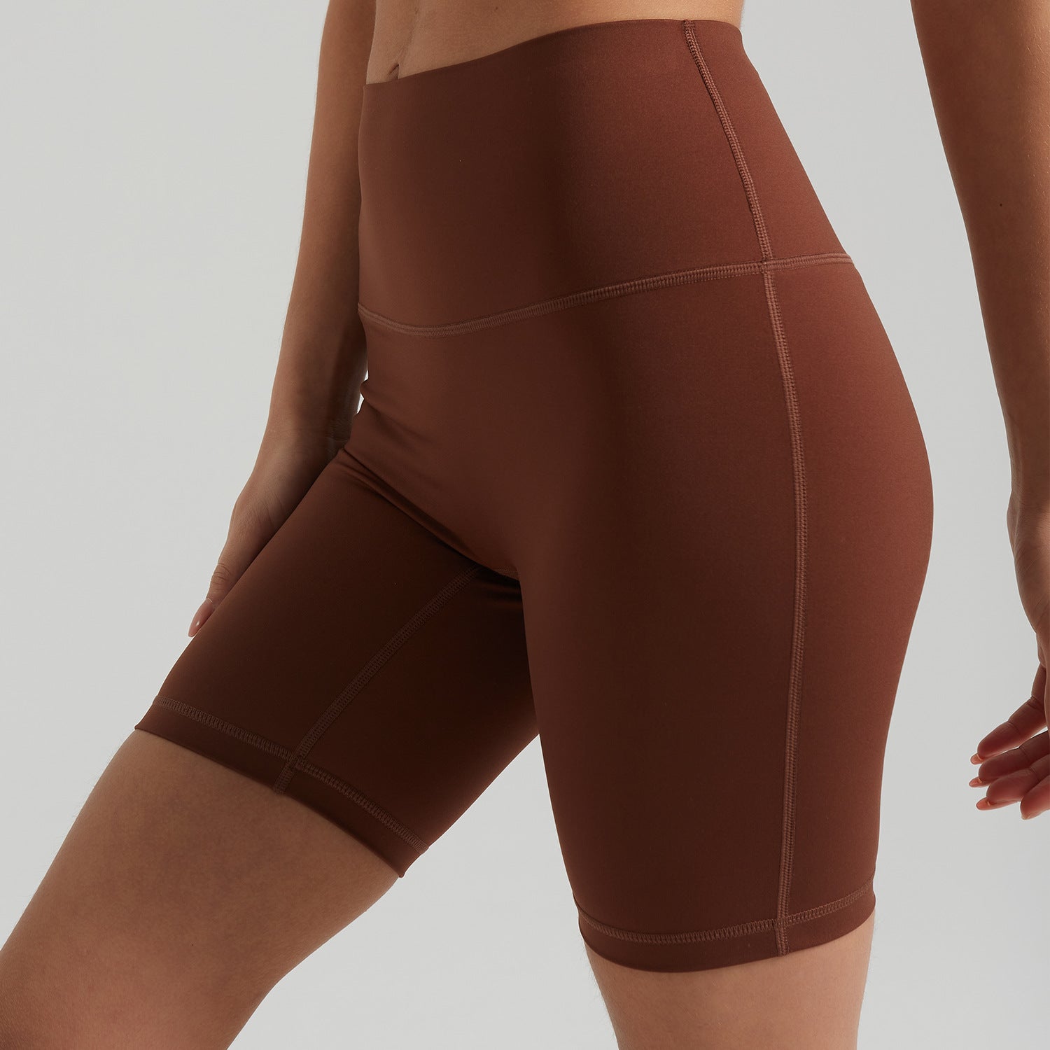 Nude Feel Yoga Shorts Hip Lift Belly Shaping Seamless Fit Pearlescent Skinny Running Sports Yoga Pants Women