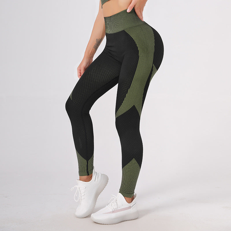 Yellow High Waist Yoga Pants