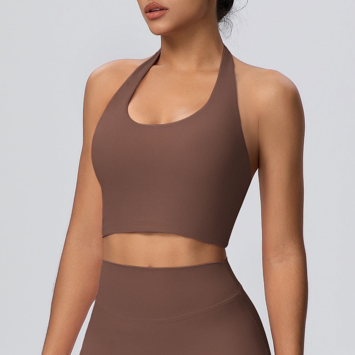 Halter Bra-Chestnut