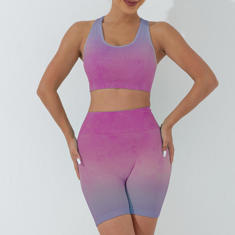 Purple Pink Bra Shorts