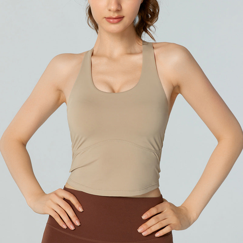 Top deportivo sexy con espalda cruzada y almohadillas semifijas para el pecho para mujer, ropa interior deportiva, chaleco, sujetador de yoga Shopee