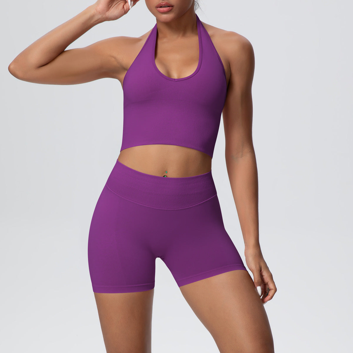 Vest Shorts Suit-Plum Purple