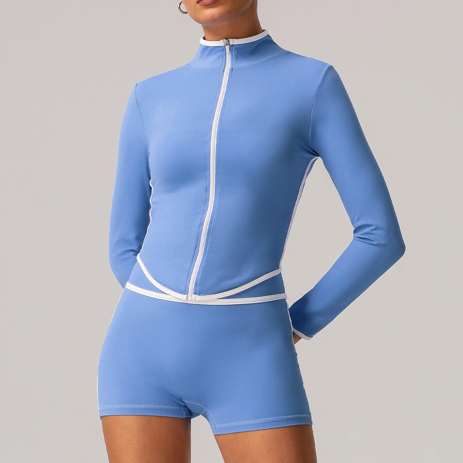 Colorful Blue Shorts Jacket