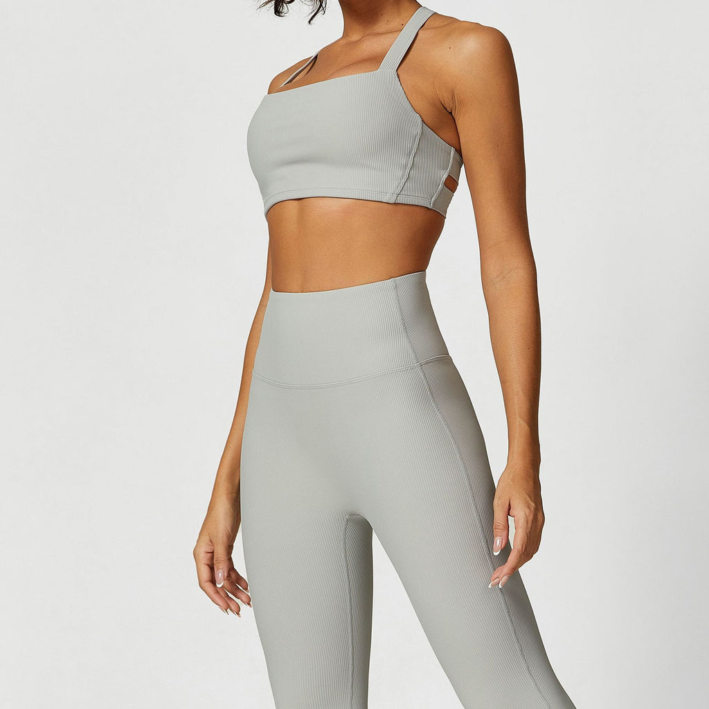 Rib Sexy Sports Vest Yoga Bra Running Fitness Yoga Wear Sports Tights