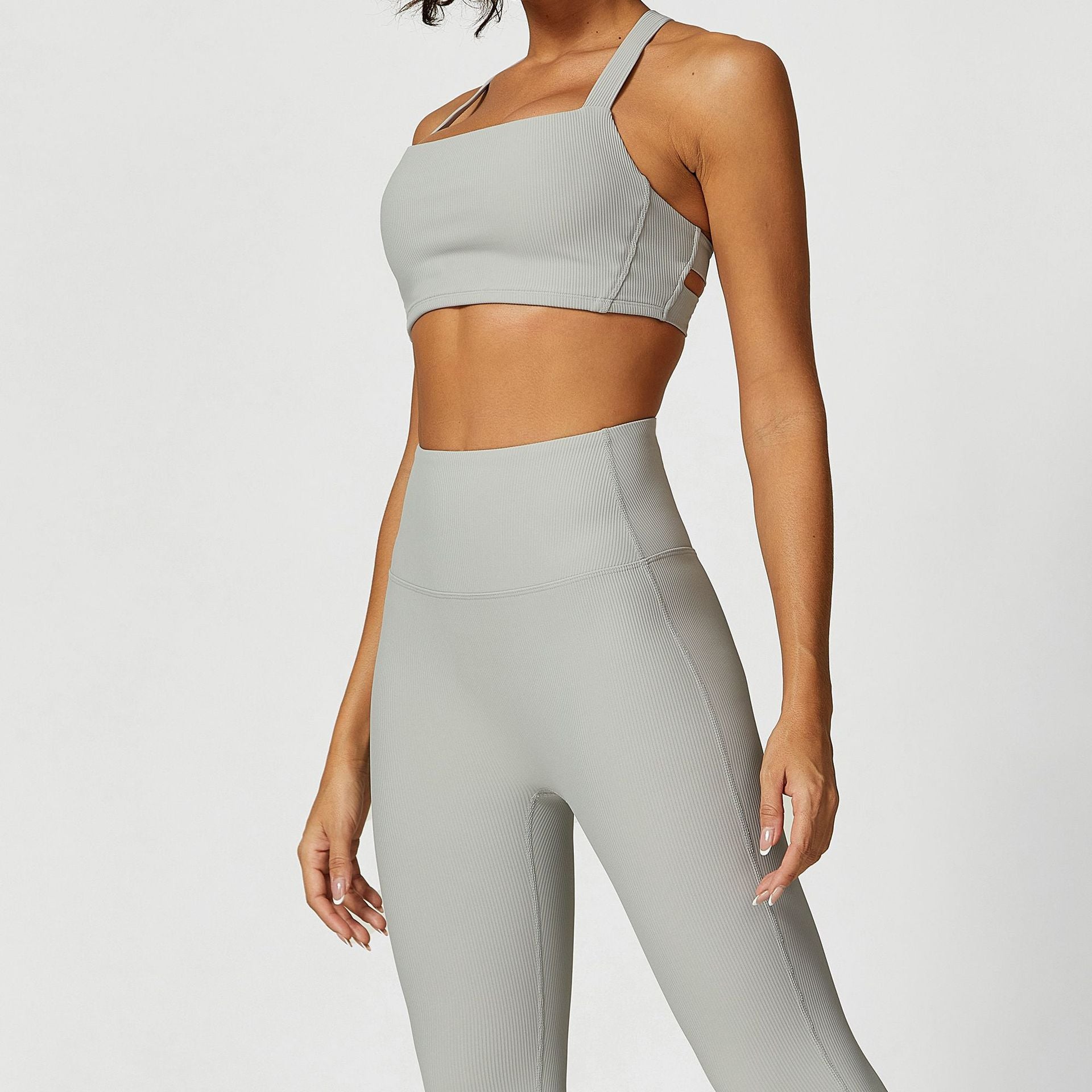 Rib Sexy Sports Vest Yoga Bra Running Fitness Yoga Wear Sports Tights