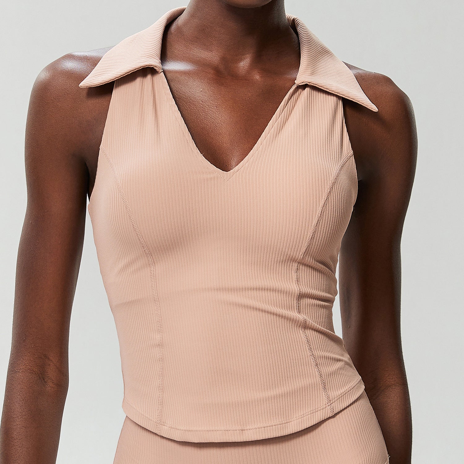 Latex Water Drop Cup V neck Fitness Sports Top Women Shockproof Quick Drying Running Yoga Tennis