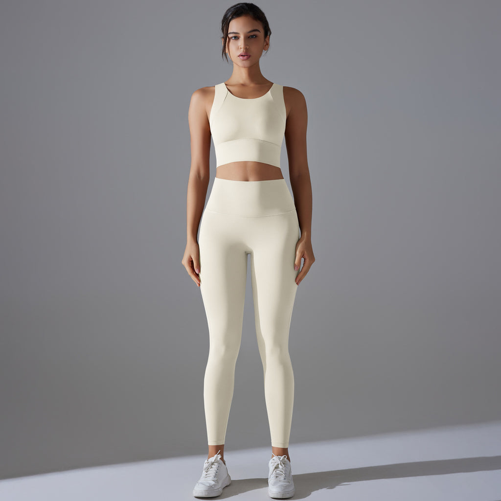 Celebridad de Internet, sexy, belleza, espalda, cintura alta, agradable para la piel, levantamiento de cadera, ropa interior gratuita, sujetador deportivo, pantalones, correr, fitness, conjuntos de yoga