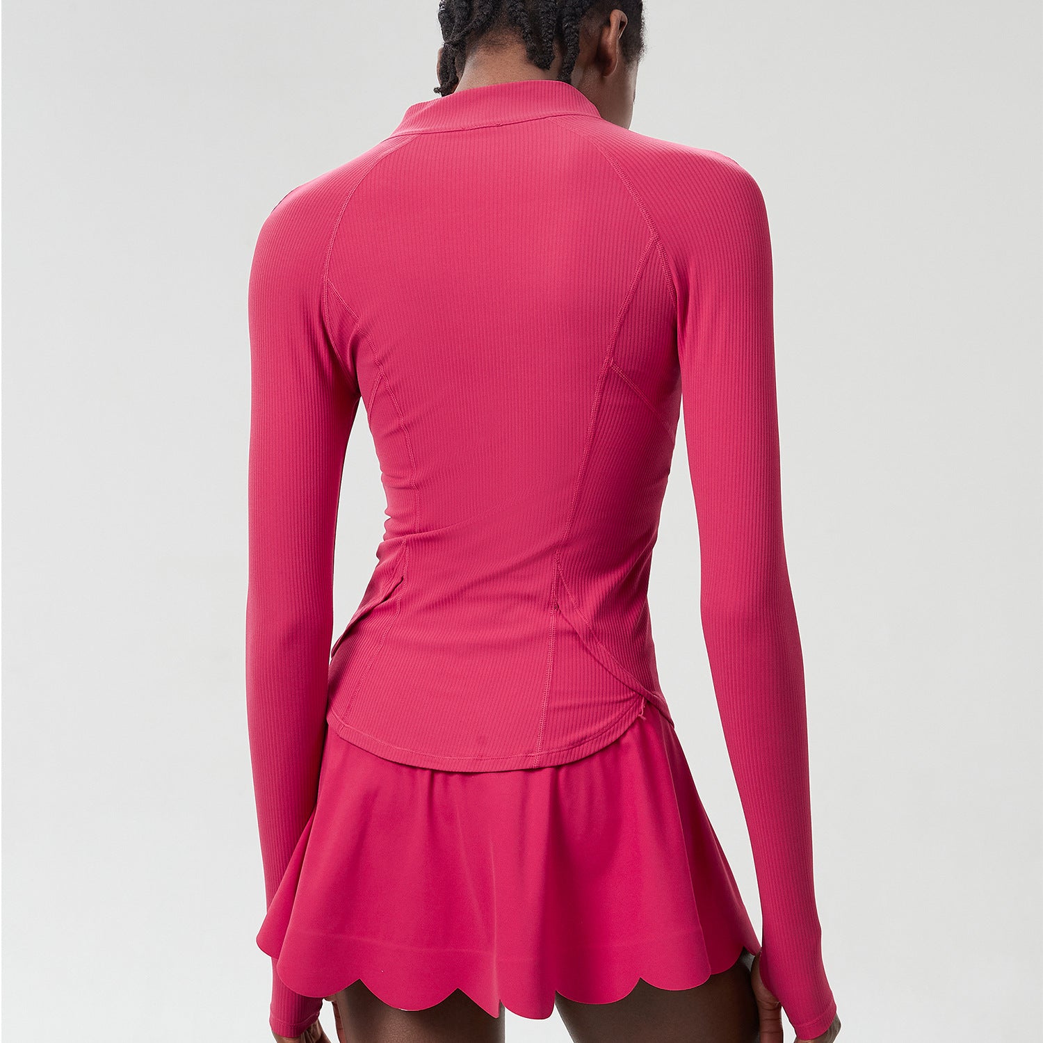 Light Plastic Waist Tight Zipper Yoga Clothes Coat Women Sports Running Fitness Sports Top