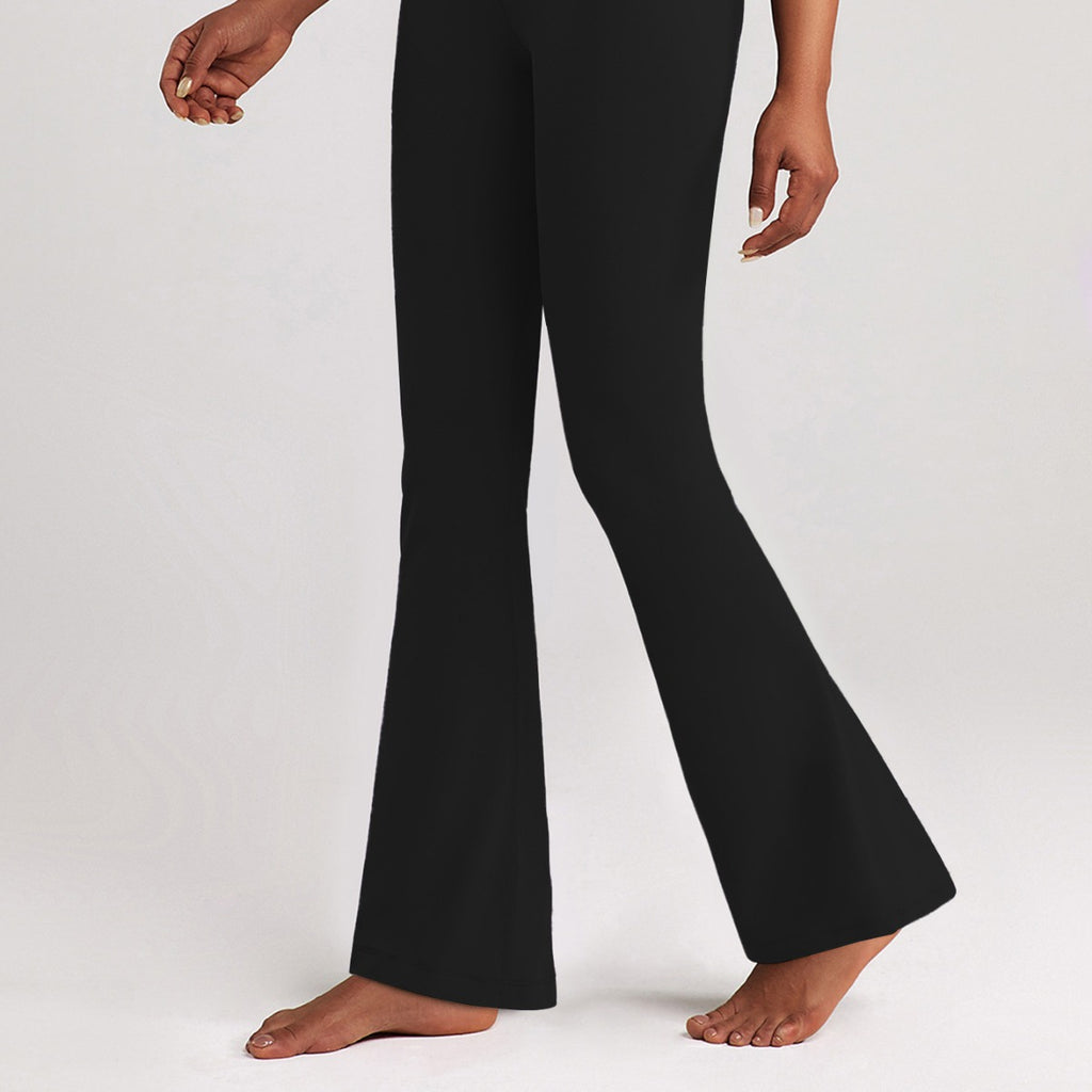 High Waist Micro Pull Yoga Pants Slimming Hip Raise Dance Pilates Tights Quick Drying Sports Fitness Bell Bottom Pants