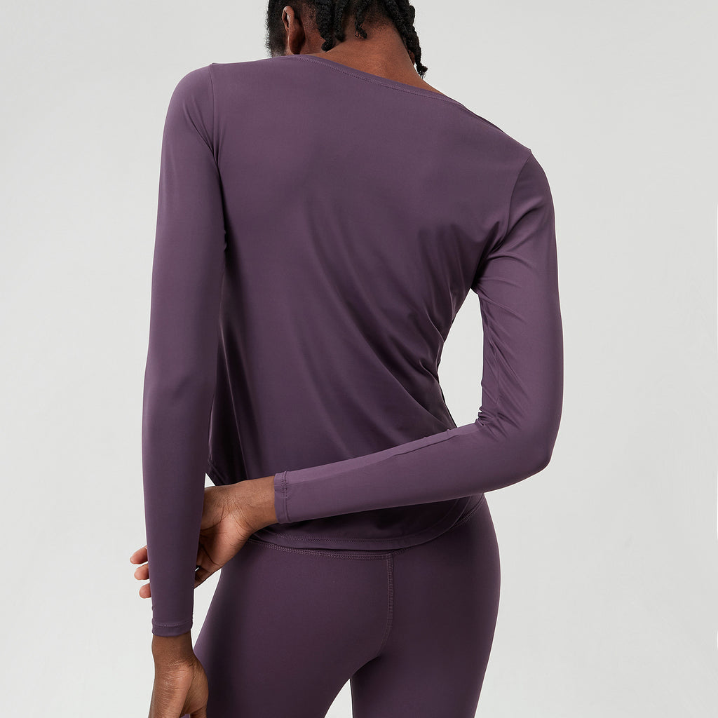 Sports Top Women Lycra Quick Drying Running Workout T shirt Thin Waist Sun Protection Long Sleeve Top