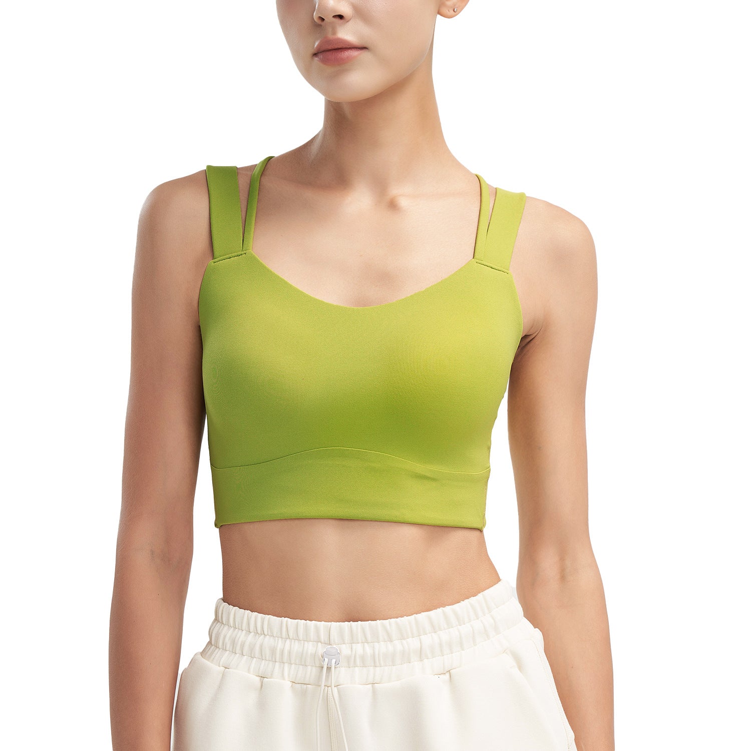 Shockproof Yoga Sports Underwear One Piece Cup Breathable Moisture Absorption Workout Beauty Back High Strength Nude Feel Running Vest