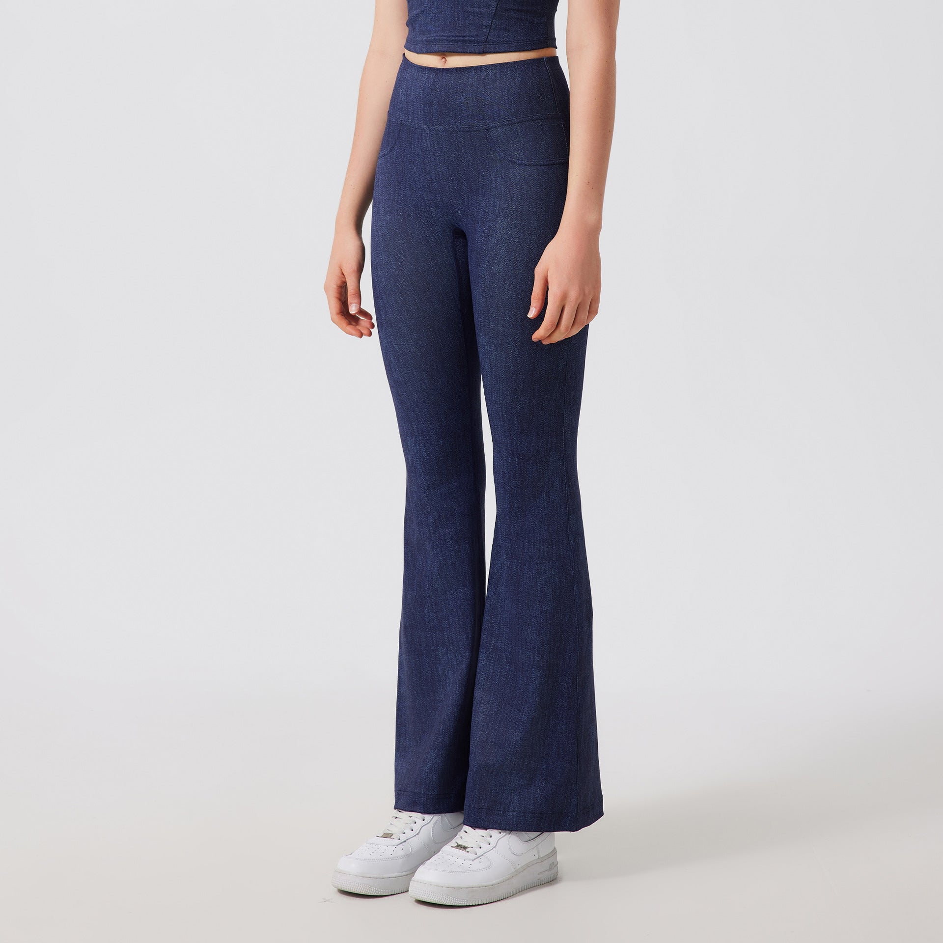 Nude Feel Quick Drying Yoga Bell Bottom Pants Women High Waist Hip Lift Slimming Track Pants Fitness Casual Wide Leg Pants