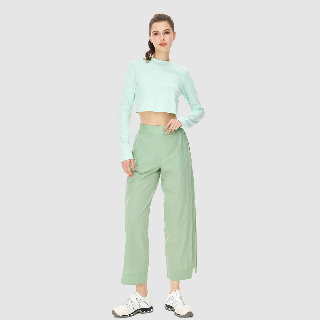 T-shirt de yoga à manches longues pour femme Dovetail Yoga, en tissu respirant et confortable, idéal pour le sport et l'entraînement.