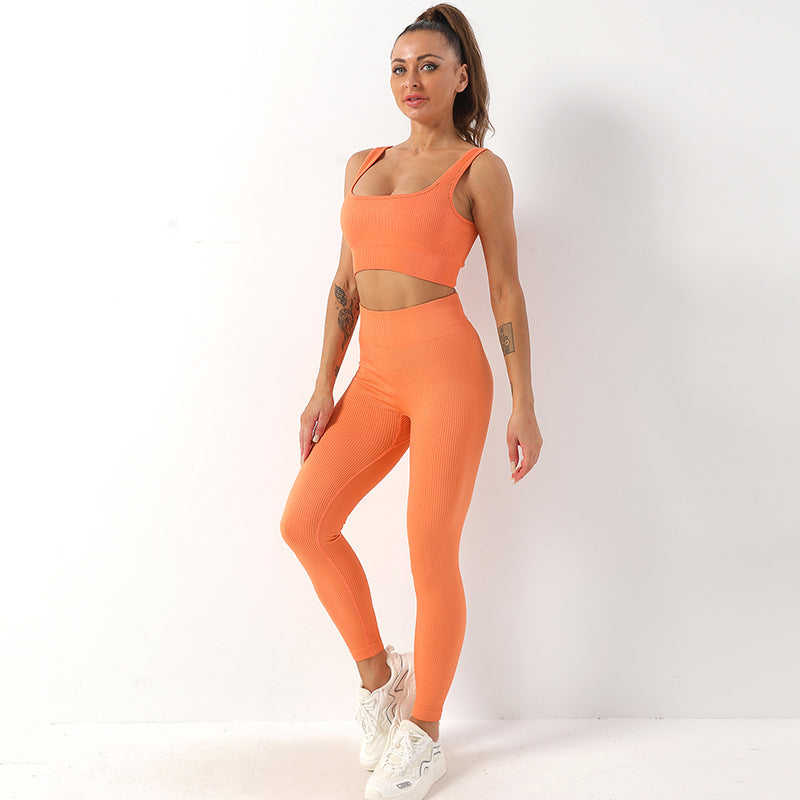 Light Orange Strap Bra Trousers