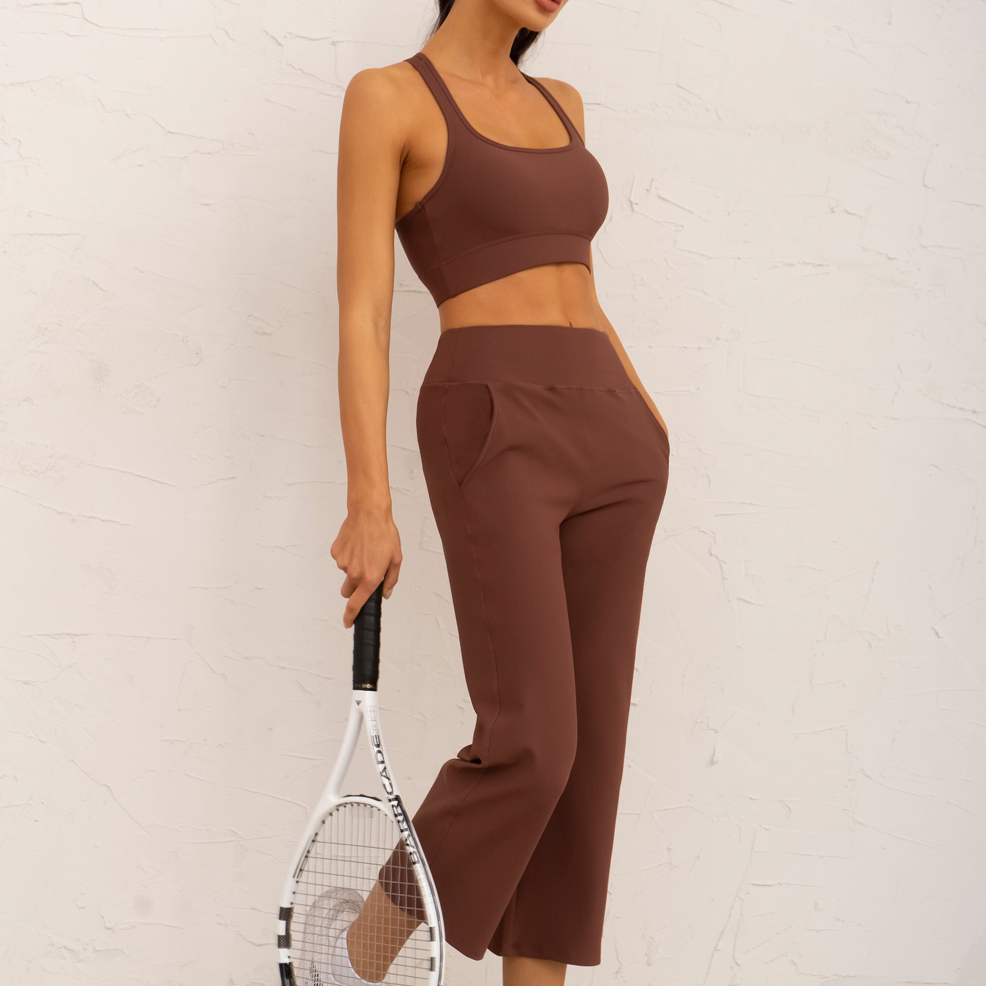 Cappuccino Straight-Leg Pants