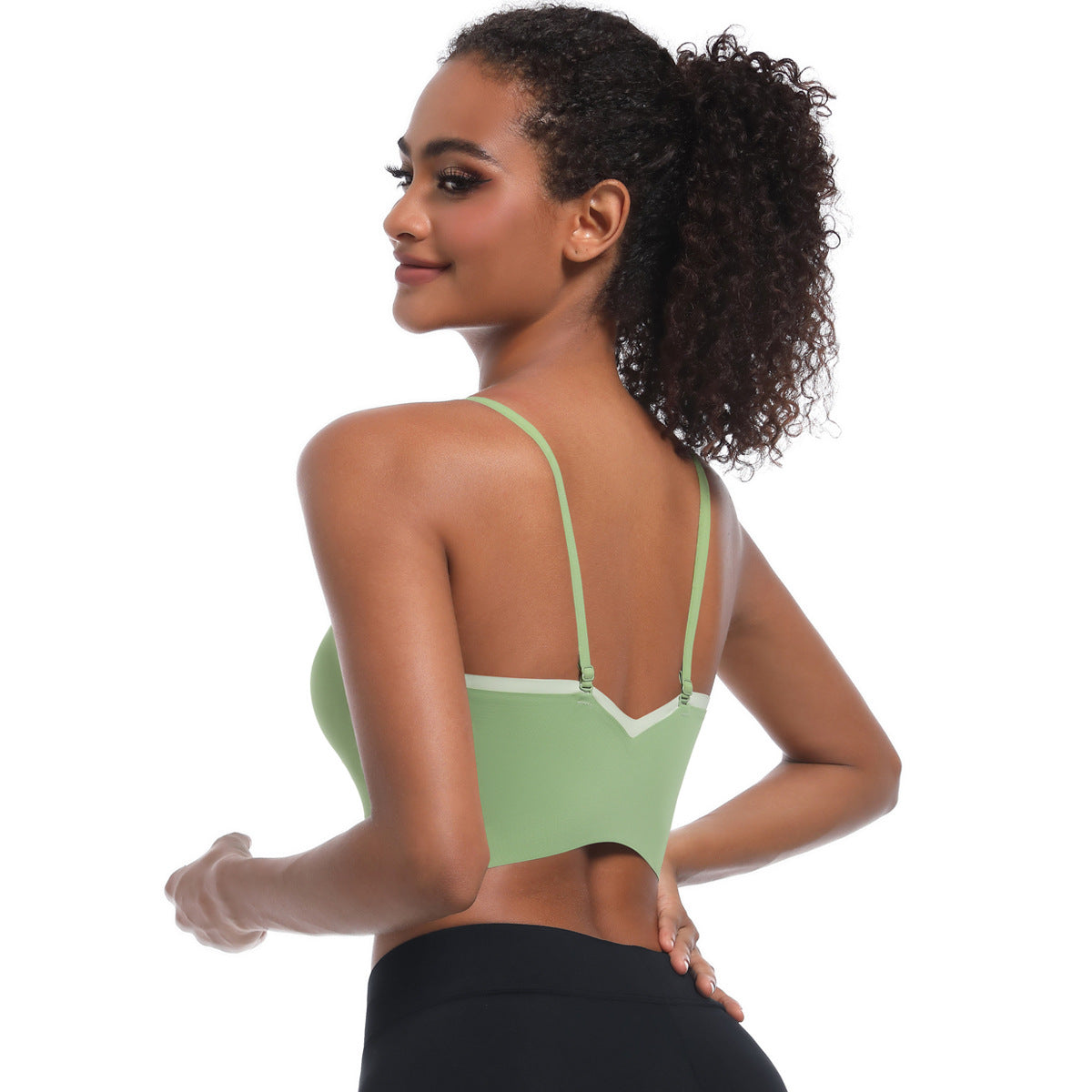 Sous-vêtements de sport push-up à bretelles croisées, dos magnifique, deux couleurs, soutien-gorge de yoga, débardeur de course et d'entraînement pour femmes