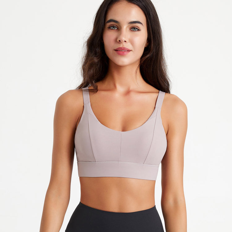 High Strength Shockproof Push up Sports Bra Running Fitness Yoga Wear Backless Bra Women One Piece Cup