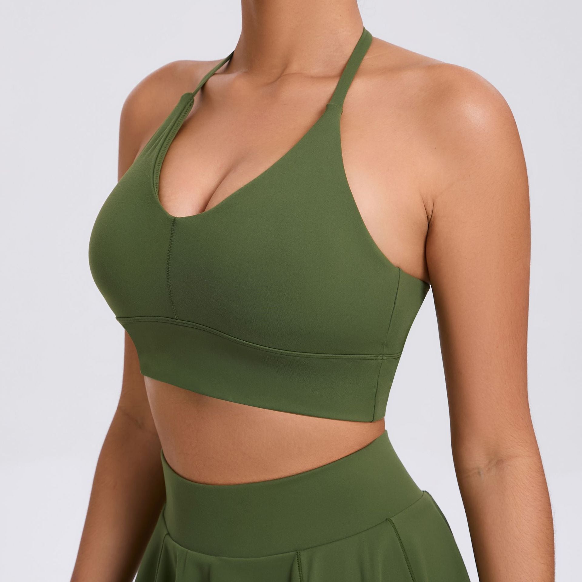 Tight Yoga Adjustable Shoulder Strap Sports Underwear Shockproof Pilates Running Outdoors Workout Bra