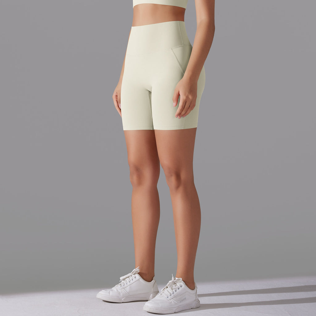 Pantalones de cintura alta con realce de cadera y efecto cero sensación, ropa interior sin vergüenza, pantalones cortos deportivos para correr, fitness, yoga, para mujer