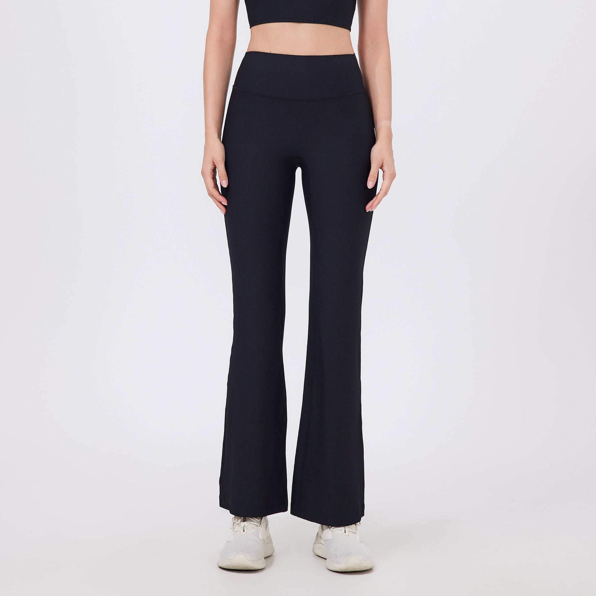 No Embarrassment Line Yoga Bell Bottom Pants Anti Curling Sports Wide Leg Pants Fitness Pants High Waist Hip Lift Dance Bootcut Trousers