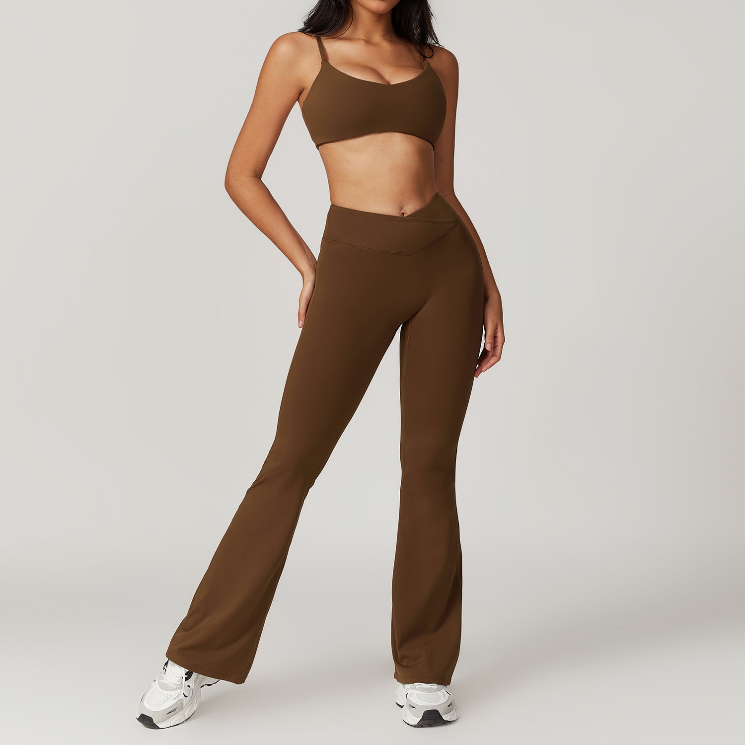 Bra Bell-Bottom Pants Light Brown