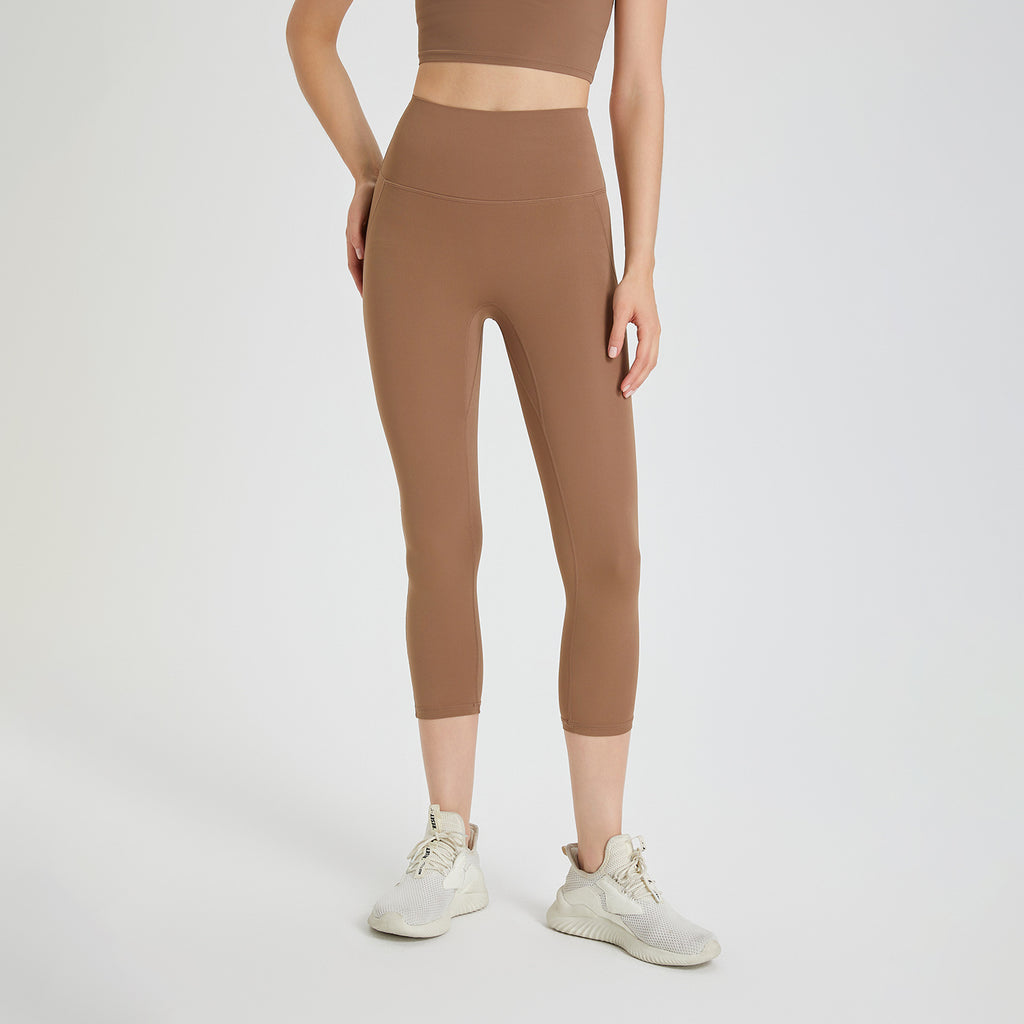 Pantalon de yoga une pièce Wear Free Underwear Zero Sense sans coutures, effet nude, taille haute, effet push-up, pour le fitness et le sport.