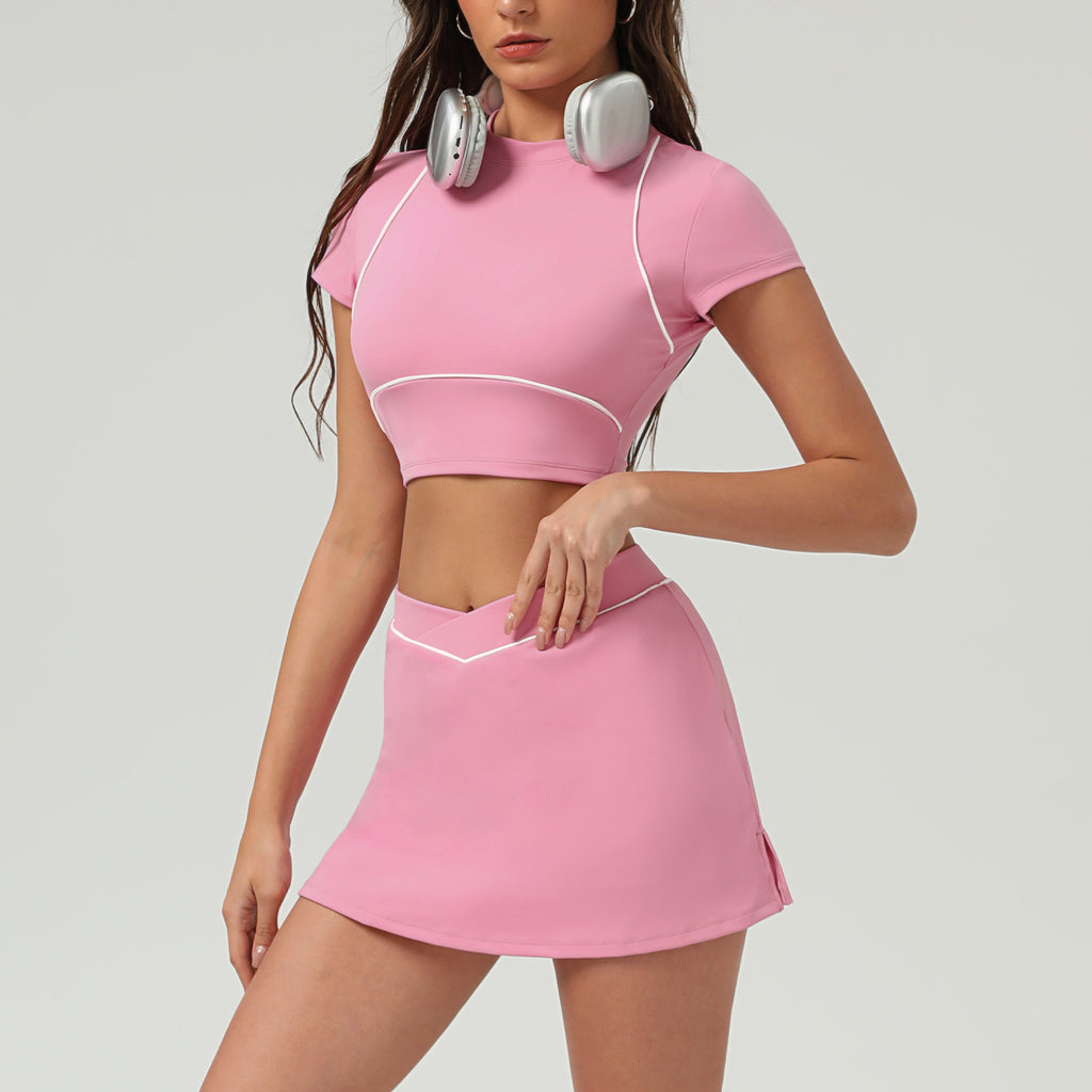 Pink Short-Sleeved Skirt