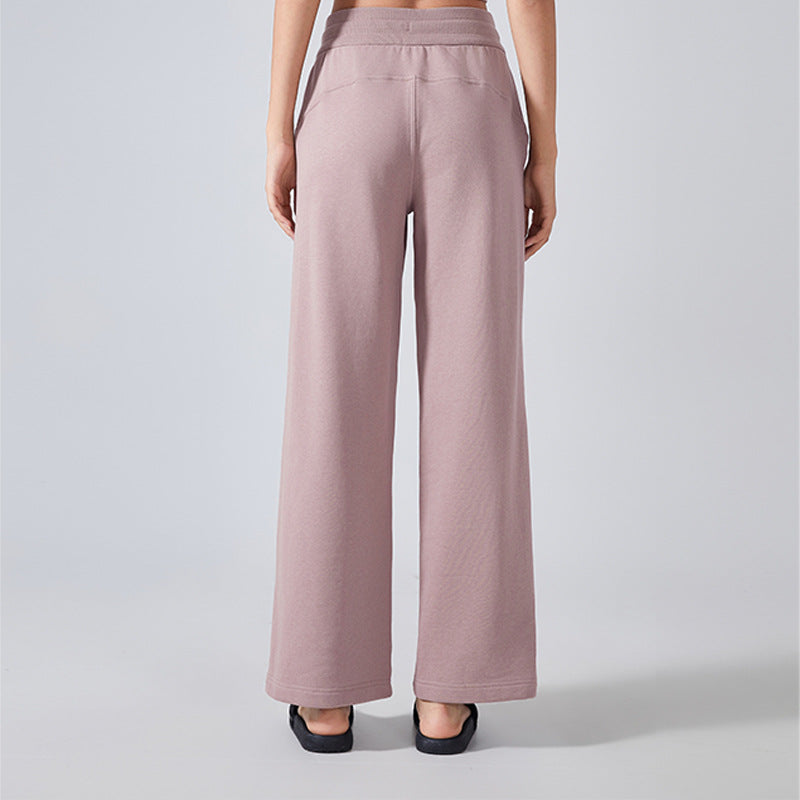 Autumn Winter Casual Loose Track Sweatpants Women All Match Office Wide Leg Pants High Waist Slimming Fitness Yoga Pants