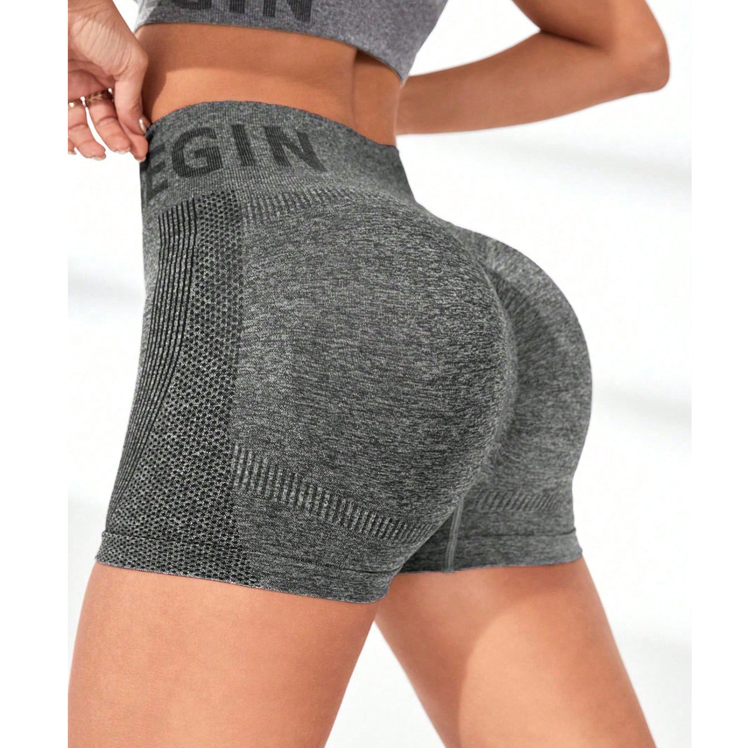 Yoga Pants Women High Waist Peach Hip Letter Graphic Skinny Running Fitness Pants Stone Washed Solid Color Sports Pants