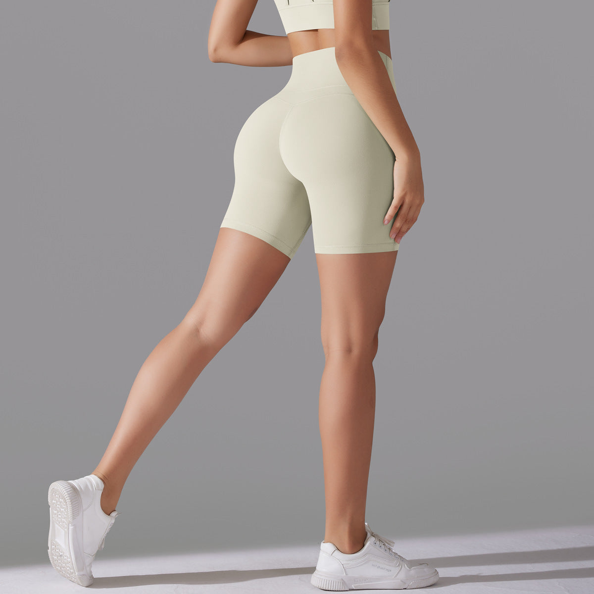 Pantalones de cintura alta con realce de cadera y efecto cero sensación, ropa interior sin vergüenza, pantalones cortos deportivos para correr, fitness, yoga, para mujer