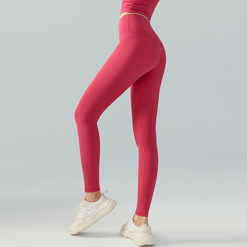 Peach Hip Yoga Pants Women High Waist Hip Lift Outerwear Workout Bottoms Gao Shi Line Running Training Sports Tights