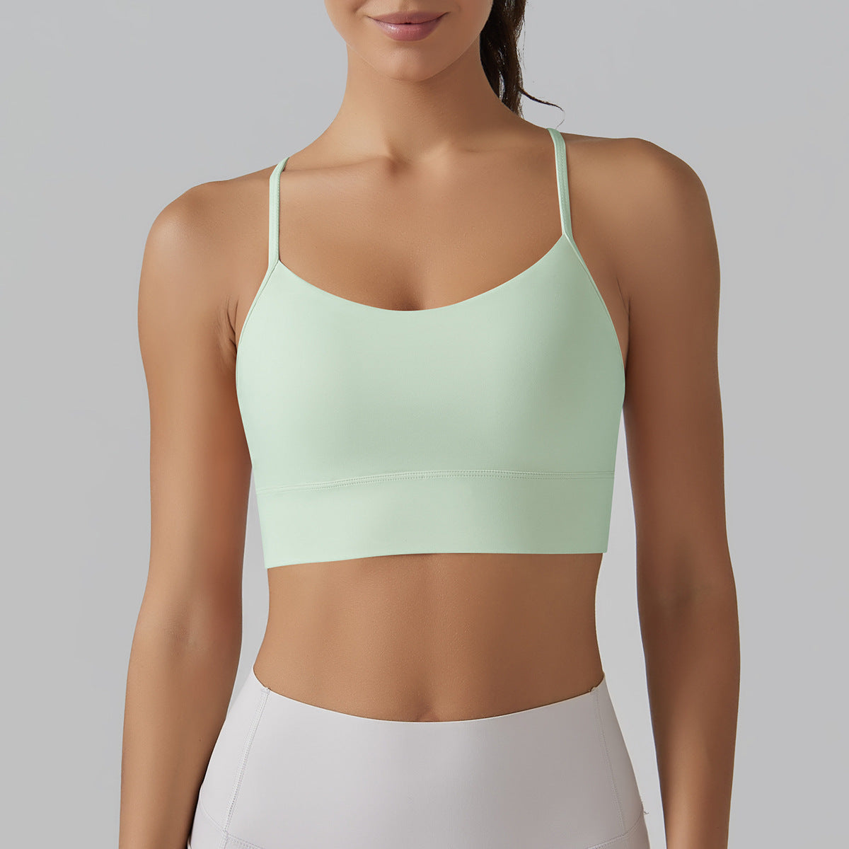 Débardeur de yoga effet seconde peau, sous-vêtements de sport Pilates pour femme, soutien-gorge de yoga sexy pour l'été et le dos.