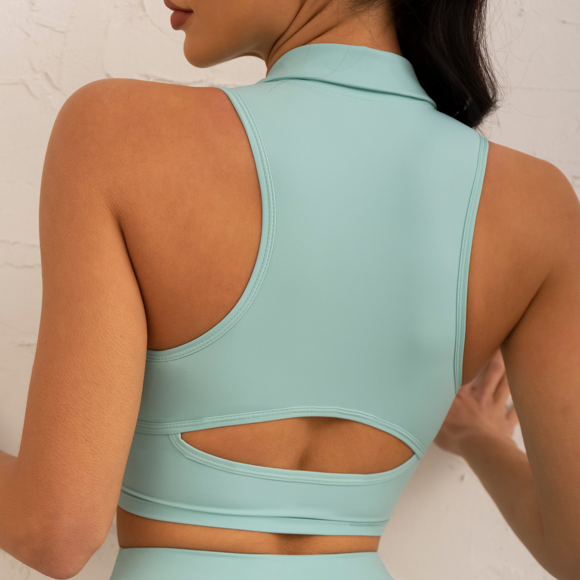 Sea Foam Blue Sleeveless Top