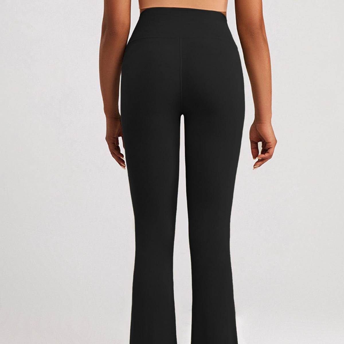 High Waist Micro Pull Yoga Pants Slimming Hip Raise Dance Pilates Tights Quick Drying Sports Fitness Bell Bottom Pants