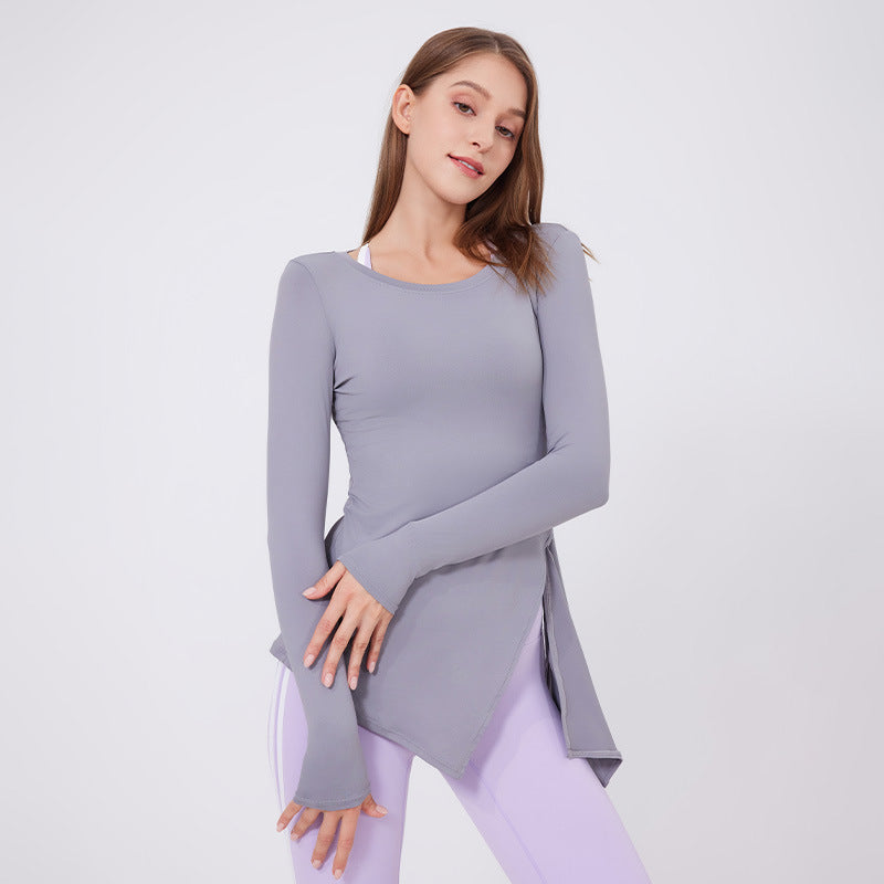 Slim Fit Slimming Top Sweet Sexy Wear Workout Clothes Running Yoga Slimming Long Sleeves Quick Drying Exercise T Shirt Women