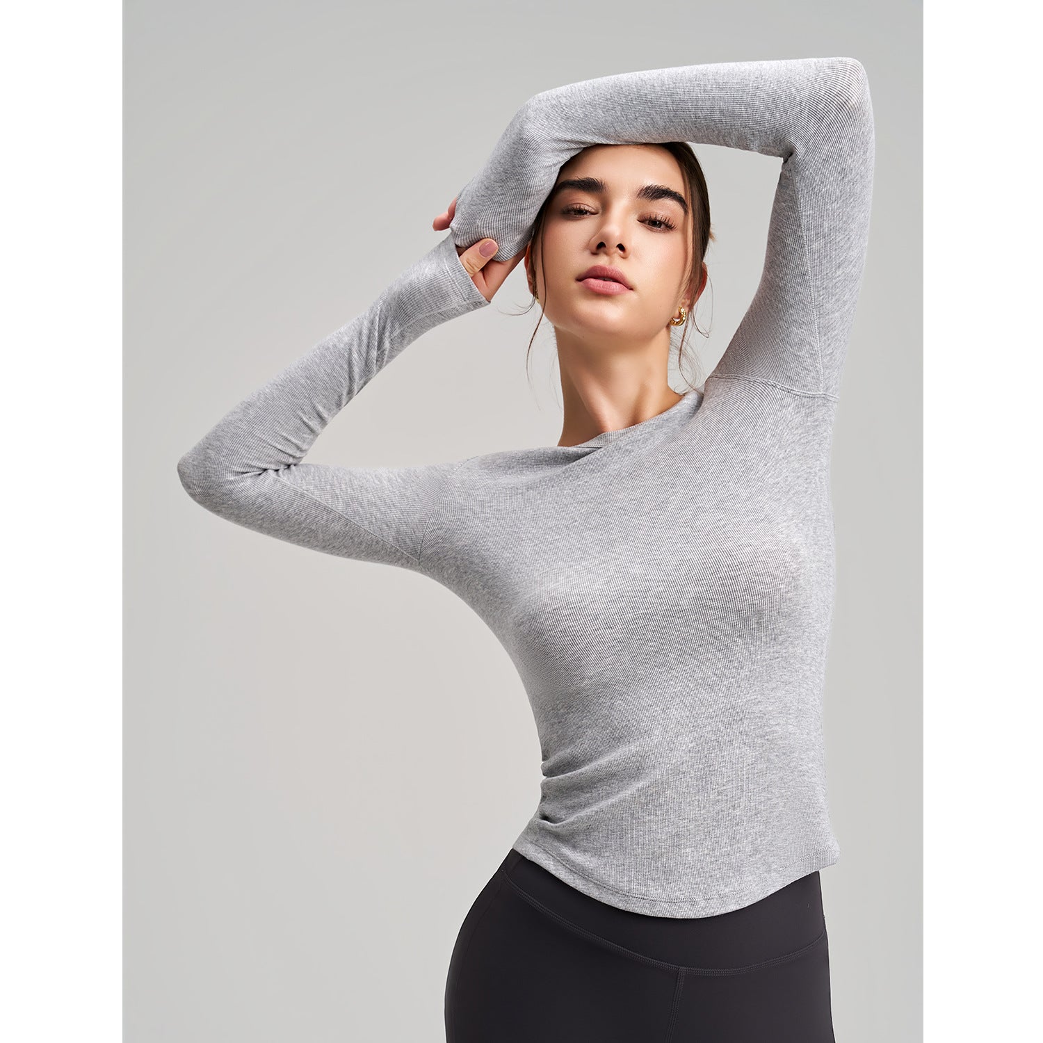 High Elastic Yoga Clothing Top High Grade Slim Fit Slimming Tight Absorb Sweat Running Clothes Sporty Clothing Workout Long Sleeve