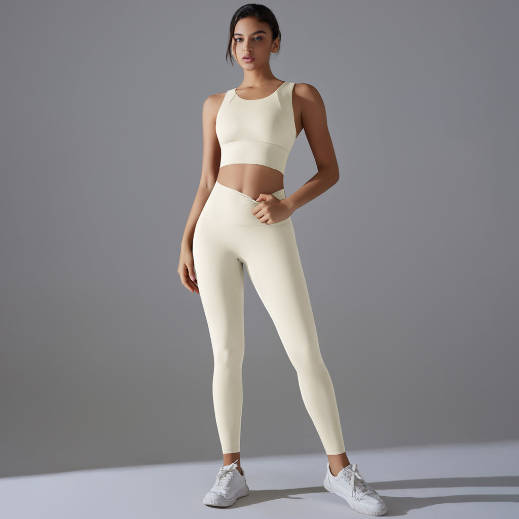 Celebridad de Internet, sexy, belleza, espalda, cintura alta, agradable para la piel, levantamiento de cadera, ropa interior gratuita, sujetador deportivo, pantalones, correr, fitness, conjuntos de yoga