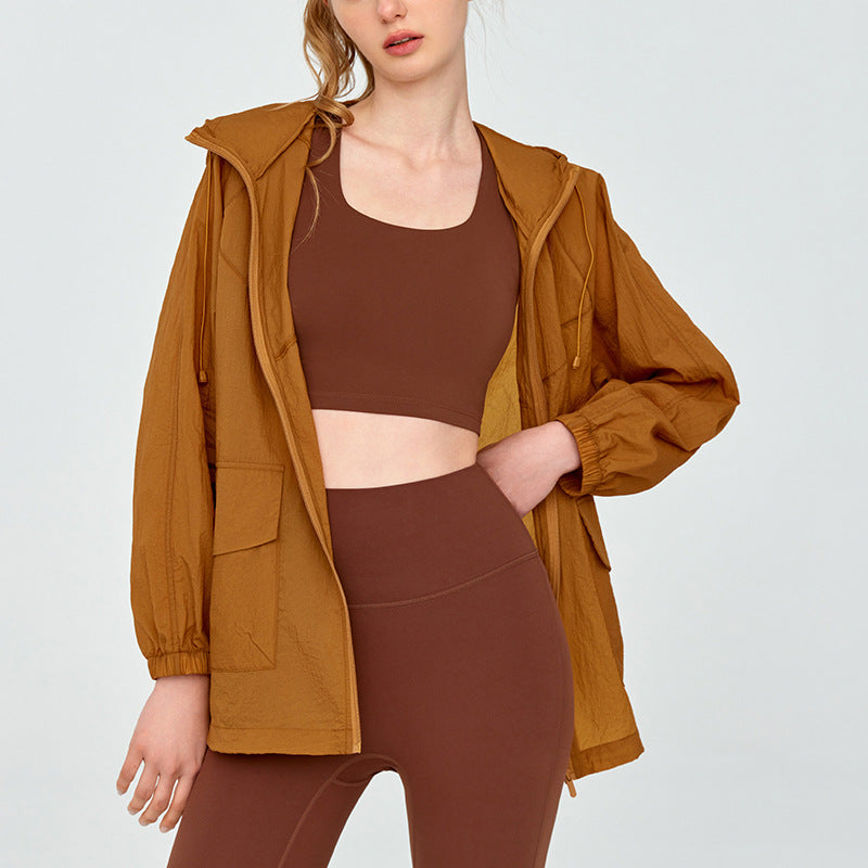 Thin Breathable Sun Protection Clothing Adjustable Brim UV Protection Wind Shield Outdoor UPF50 Sun Protection Jacket