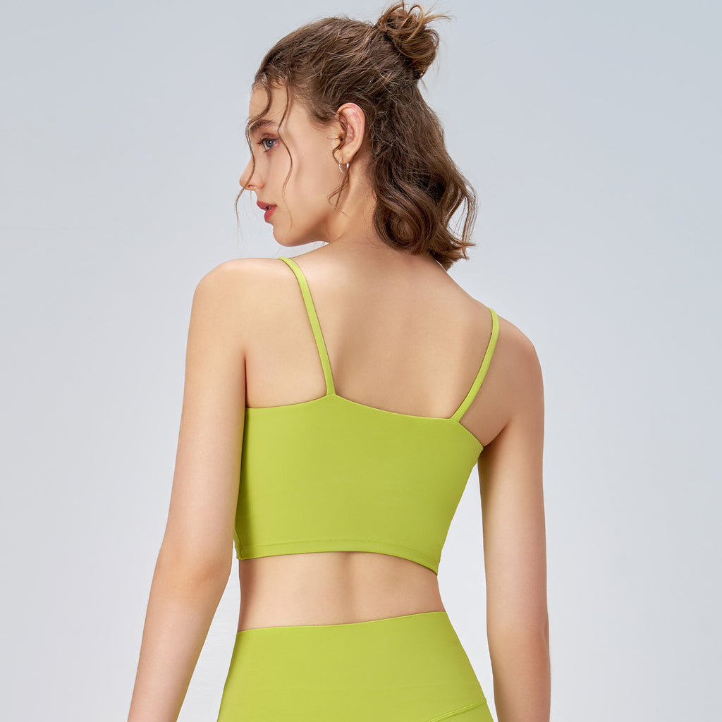 Ropa interior deportiva para mujer, de resistencia media y alta, para yoga, con tirantes finos.