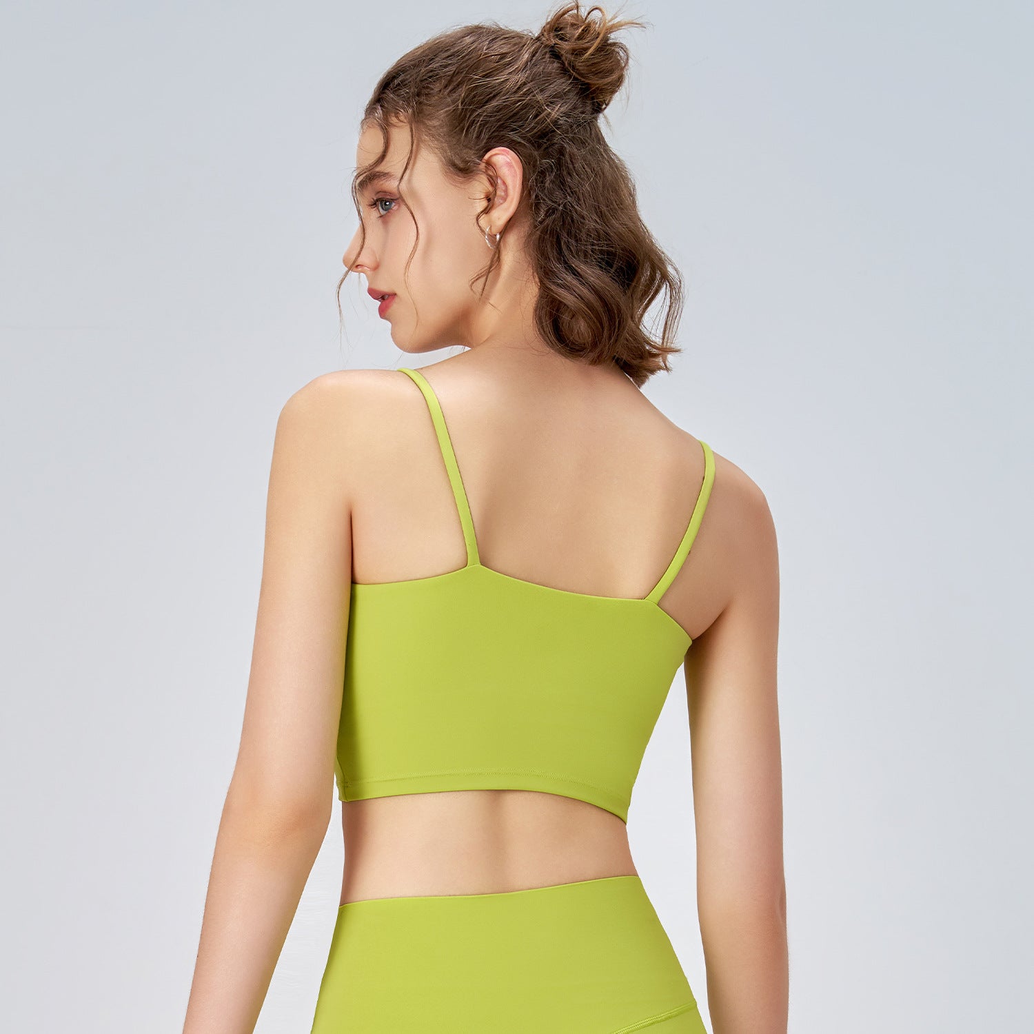 Fitness Beauty Back Running Exercise Underwear Women Medium High Strength Yoga Clothes Spaghetti Strap Bra