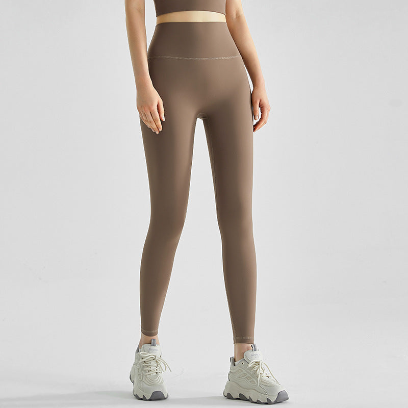 Arrival Nude Feel Tights High Waist Hip Lift No Embarrassment Line Yoga Clothes Peach Hip Sports Workout Clothes